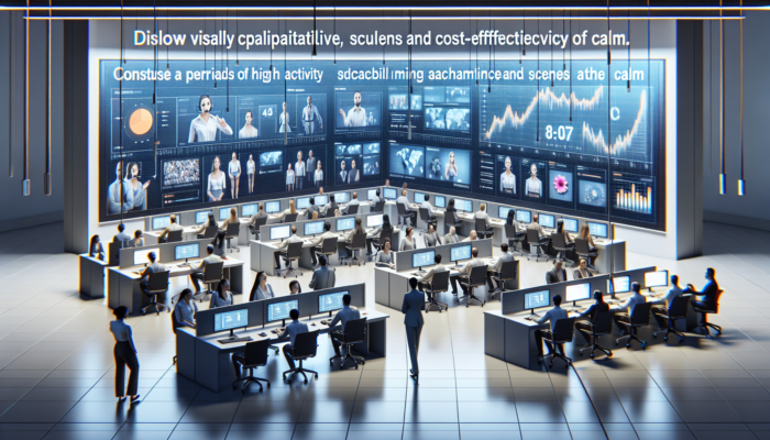A dynamic call center adjusting capacity for peak and quiet times, ensuring cost-effective customer support.