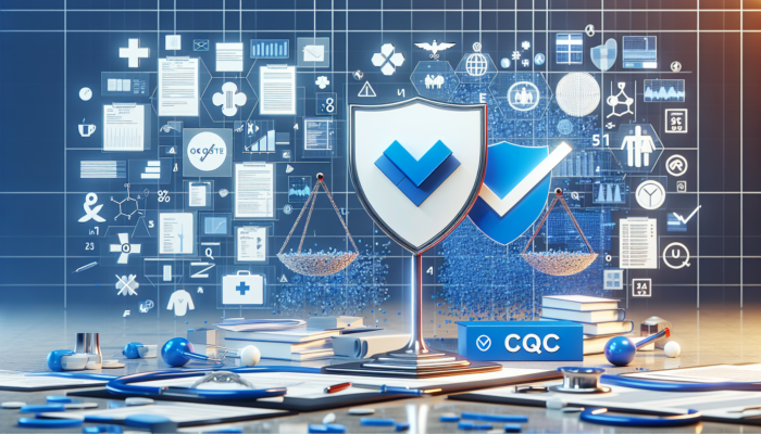 Blueprint of UK's Health and Social Care Act 2008, detailing CQC registration and patient care standards.