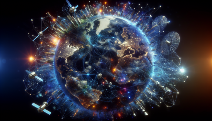 A global network of nodes, cables, and advanced tech ensuring seamless data transmission.