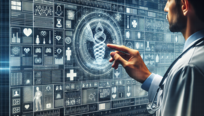 A healthcare professional reviewing and cleansing data on a digital interface, ensuring data integrity.