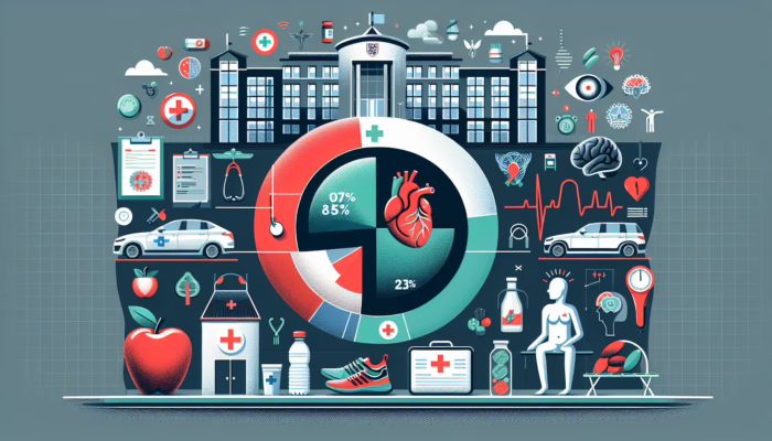 Infographic of UK healthcare market, showing NHS, private sectors, chronic disease, mental health trends, and preventive care icons.